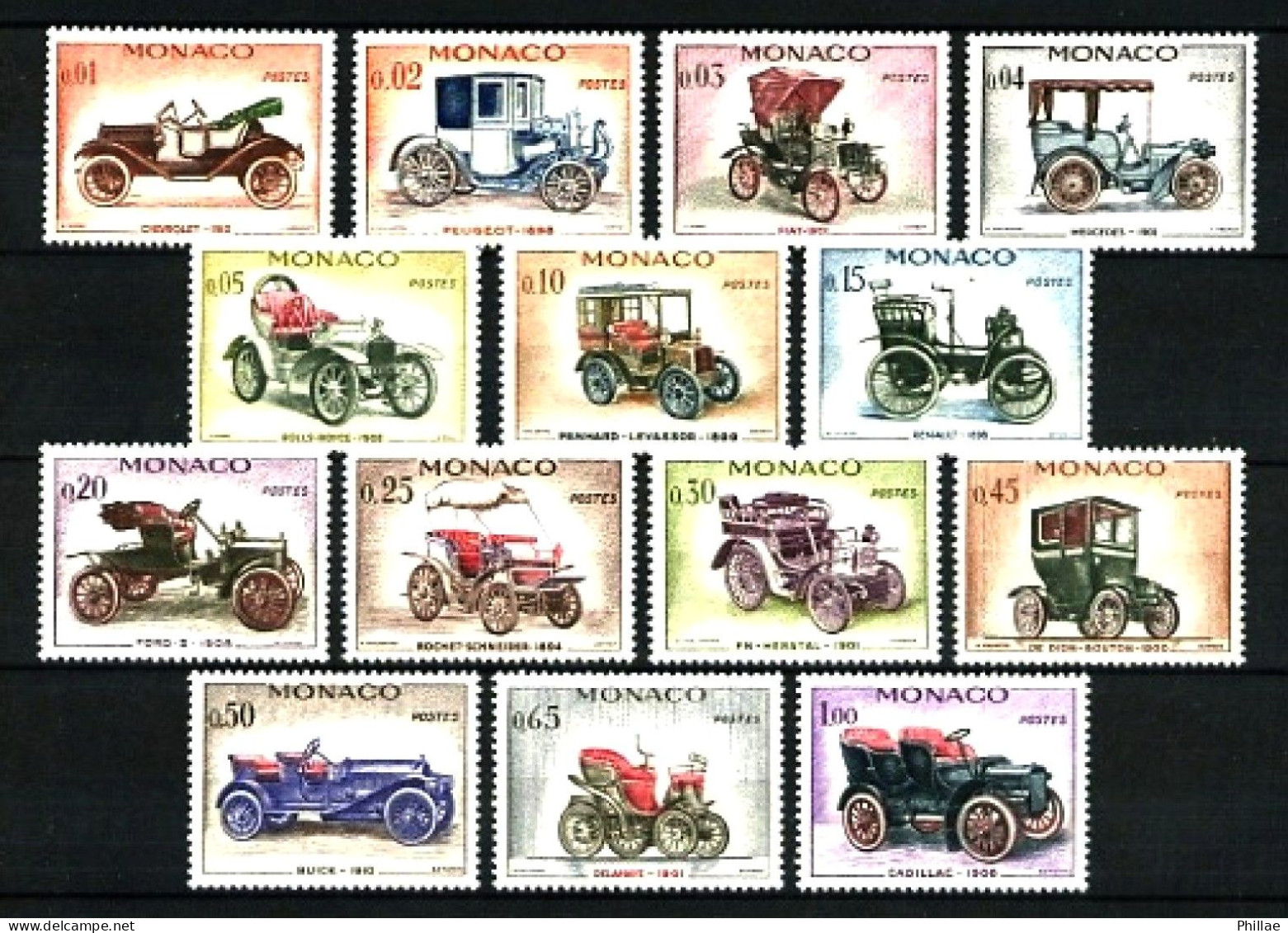 MONACO - 557/570 - Automobiles Anciennes - Complet 14 Valeurs - Neufs N* - TB - Unused Stamps