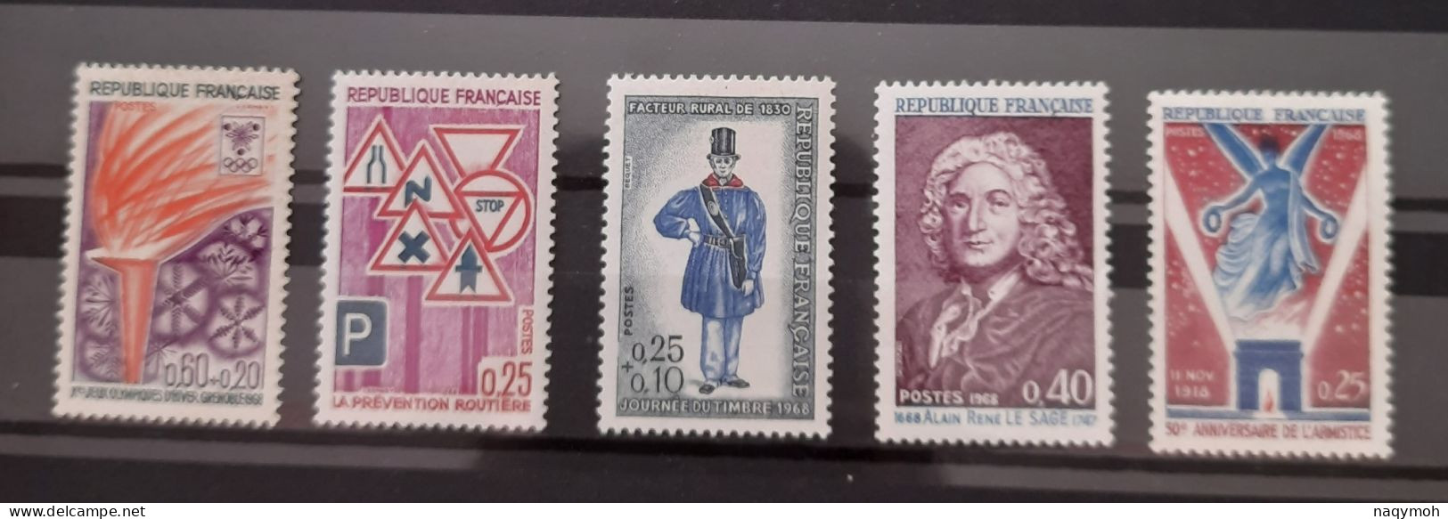 France Yvert 1545-1548-1549-1558-1576** Année 1968 MNH. - Unused Stamps