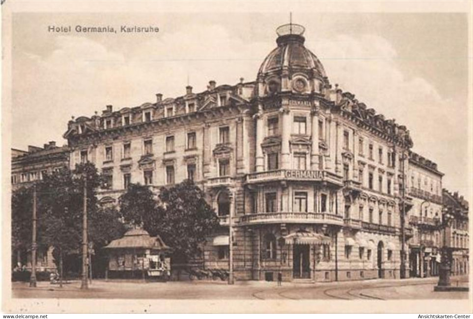 39103905 - Karlsruhe. Hotel Germania Gelaufen 1926. Gute Erhaltung. - Karlsruhe