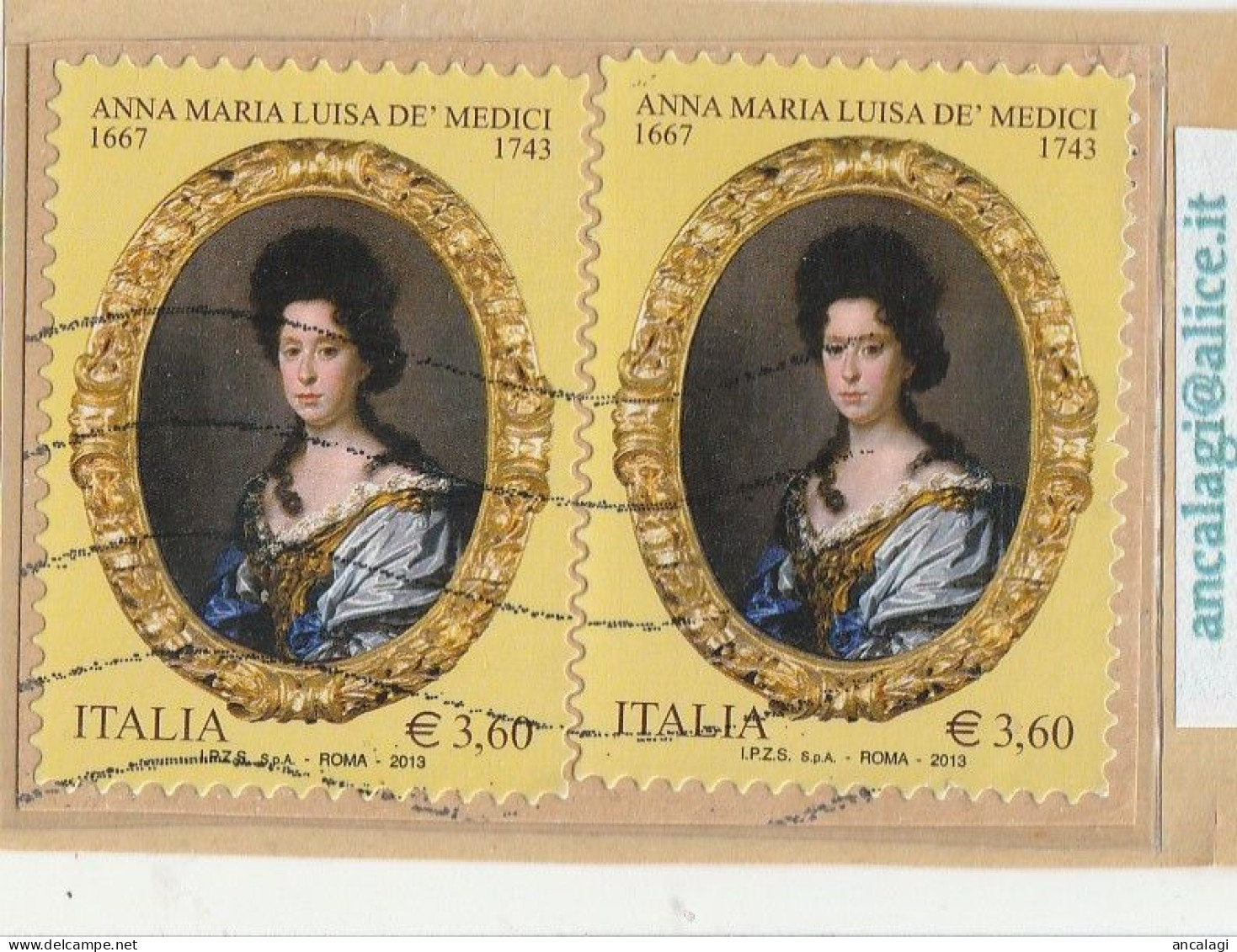 USATI ITALIA 2013 - Ref.1234A "ANNA MARIA LUISA DE' MEDICI" 2 Val. - - 2011-20: Used