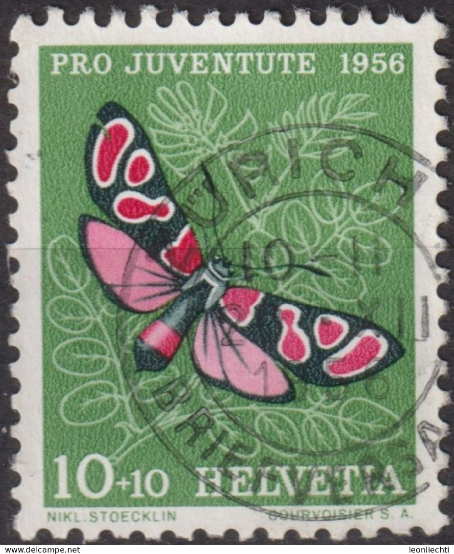 1956 Schweiz Pro Juventute ° Zum:CH J164,Yt:CH 582, Mi:CH 633, Widderchen, Schmetterling, Insekten - Gebraucht