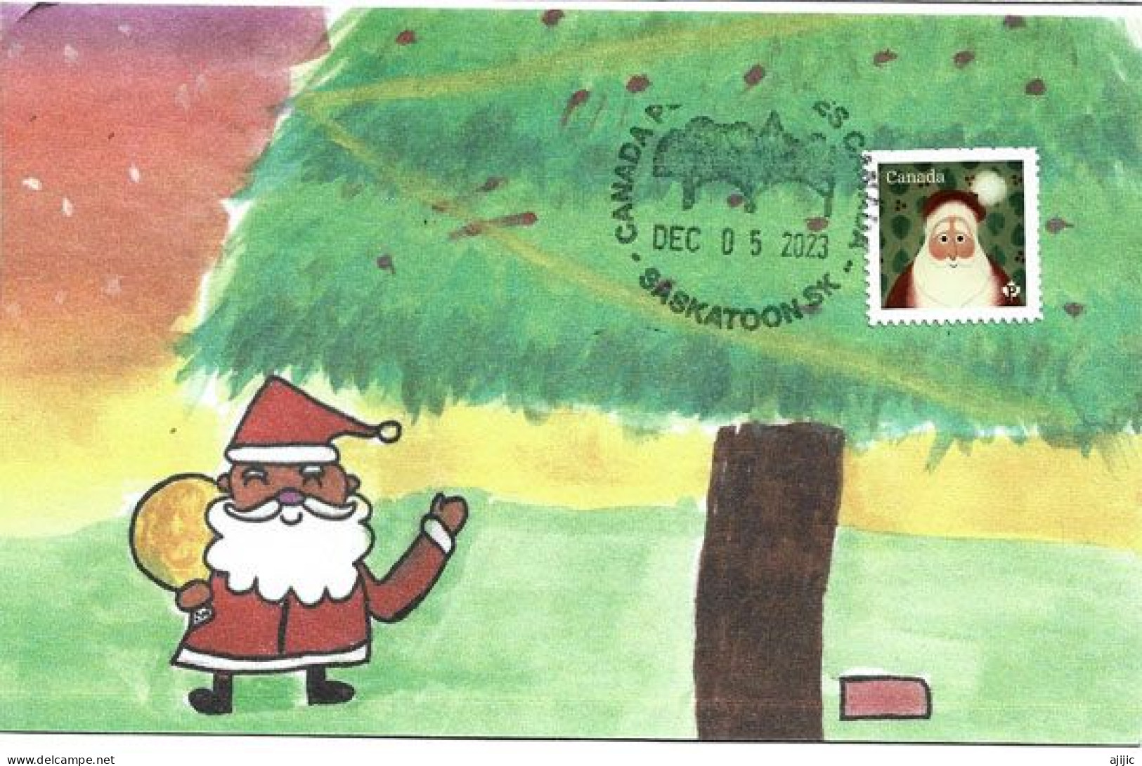 CHRISTMAS GREETINGS FROM SASKATCHEWAN !  (Saskatoon) Maxi-card - Brieven En Documenten
