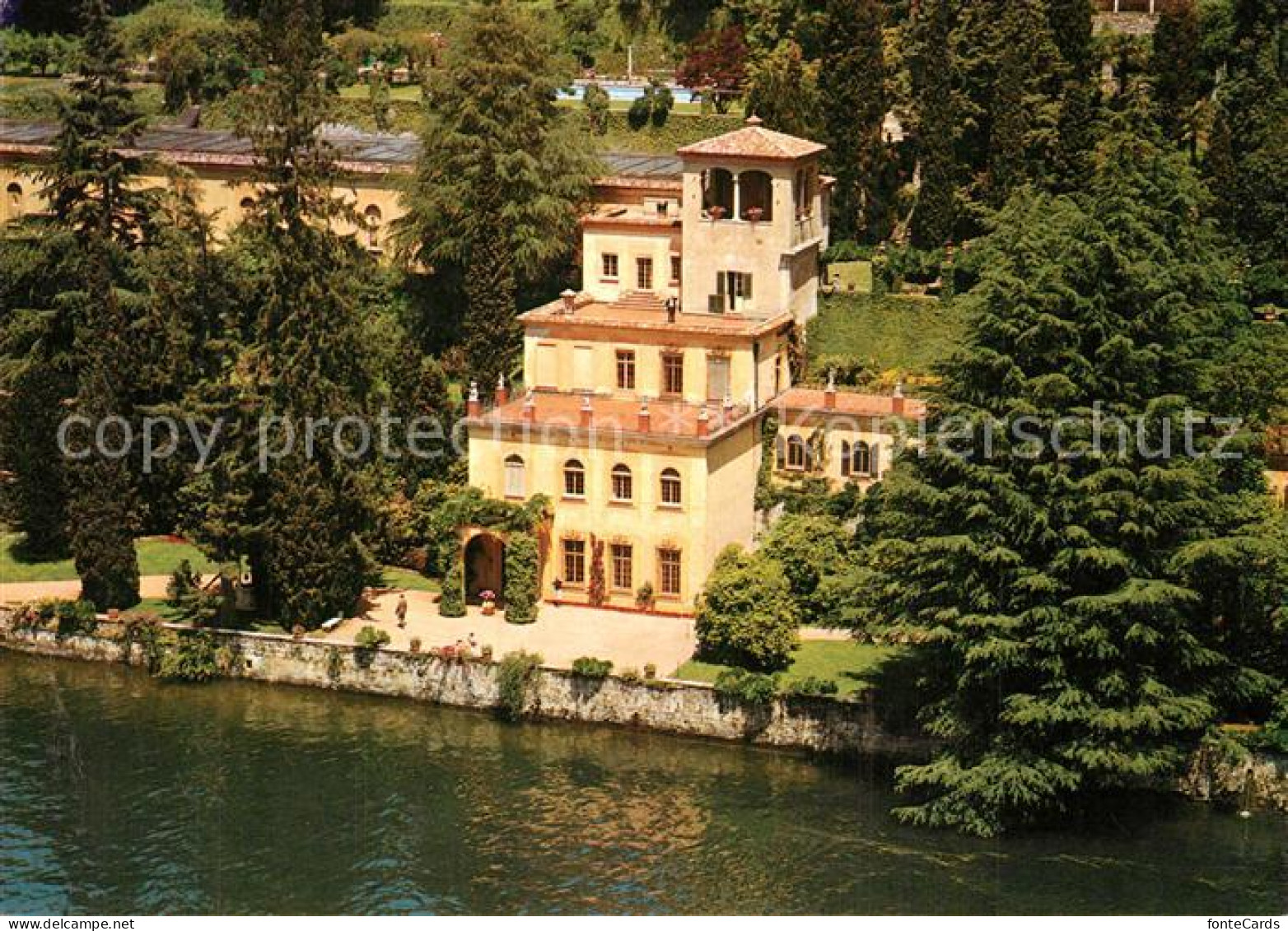 13516380 Lugano Lago Di Lugano Villa Favorita Gloriette Am Luganer See Fliegerau - Autres & Non Classés