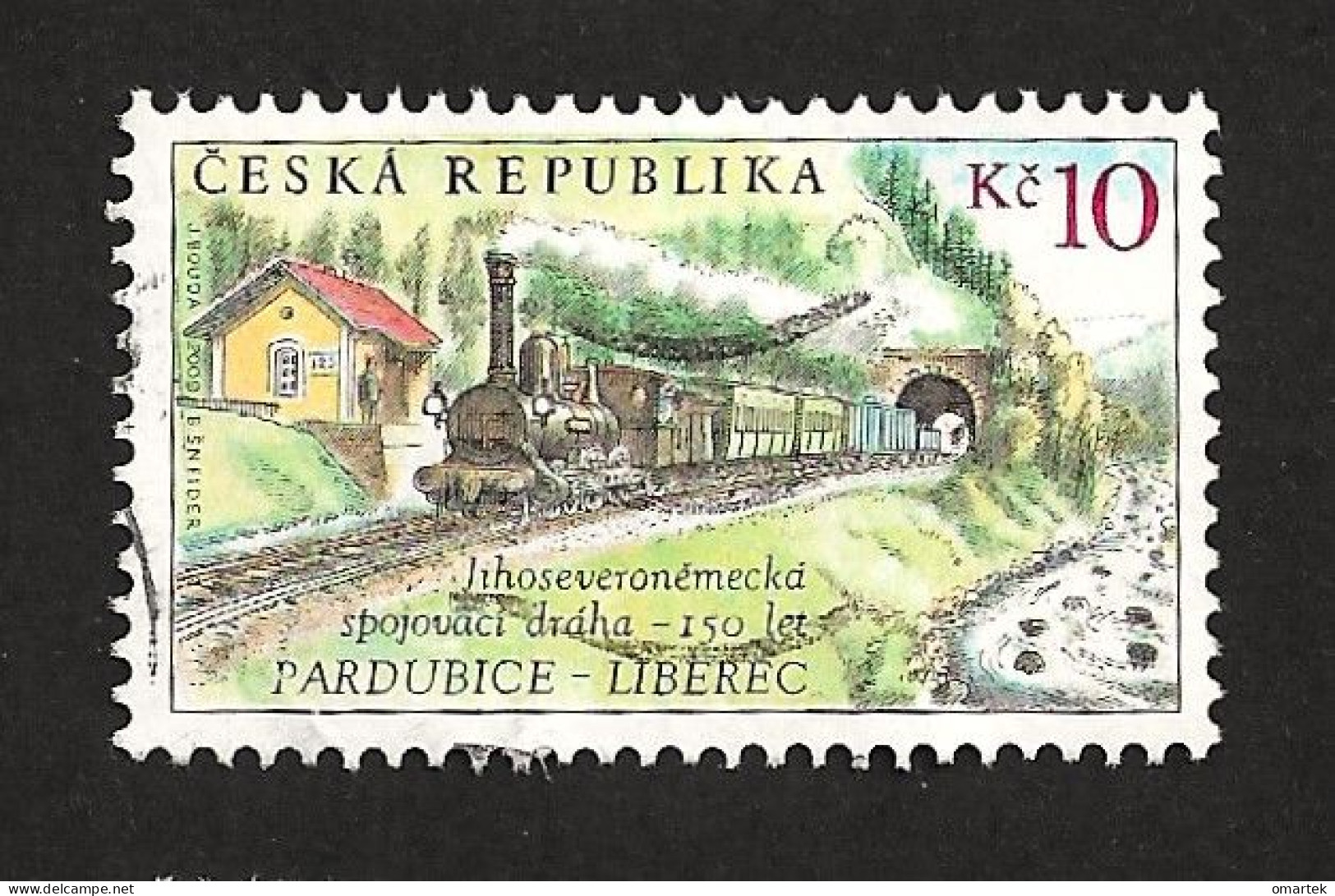 Czech Republic 2009 ⊙ Mi 594 Sc 3417 Eisenbahn. Railway Pardubice To Liberec. Tschechische Republik. C3 - Gebruikt