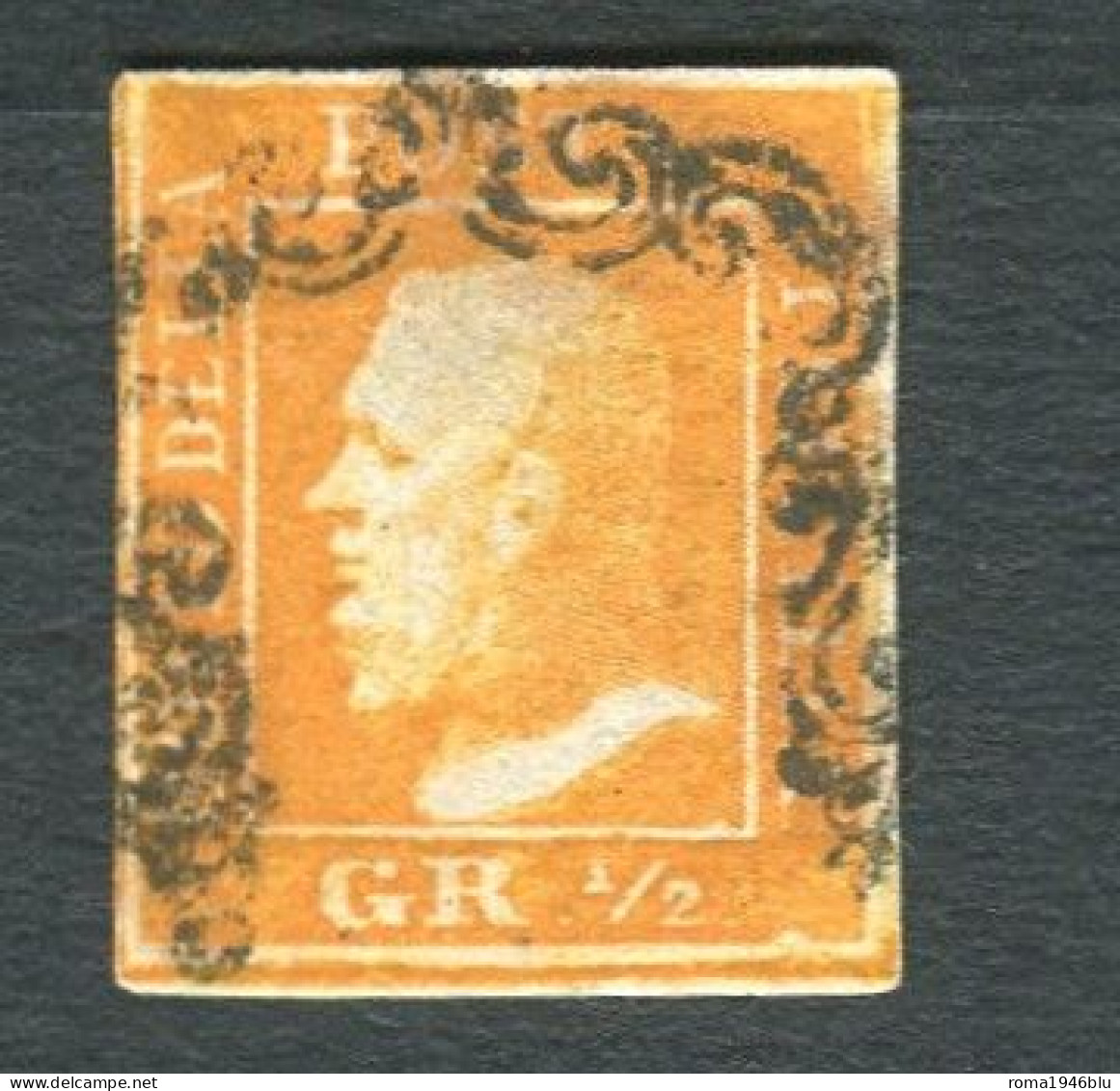 SICILIA 1859 EFFIGIE FERDINANDO II 1/2 GRANA USATO - Sicilië