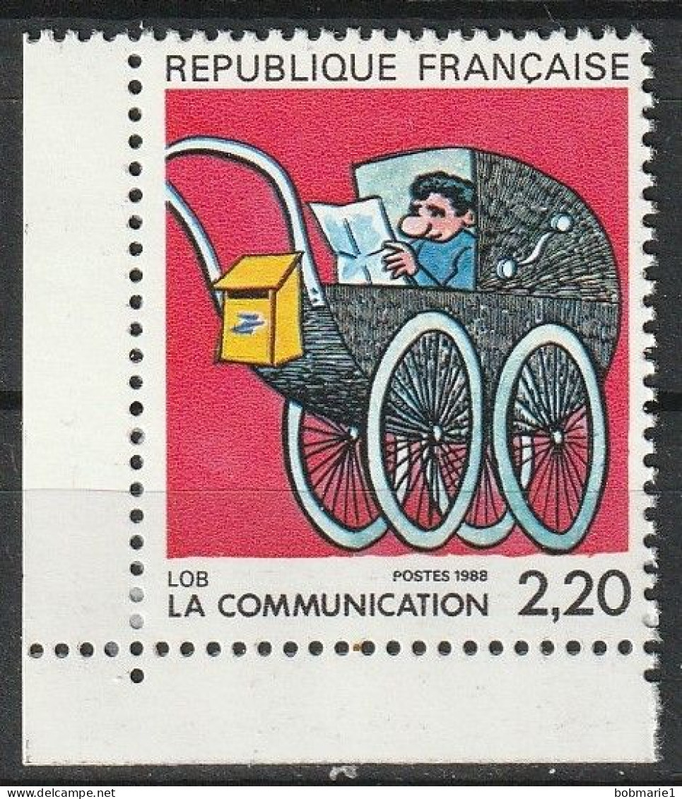 La Communication Lob 1988 Timbre Neuf** Avec Bord De Feuille N° 2513 - Unused Stamps