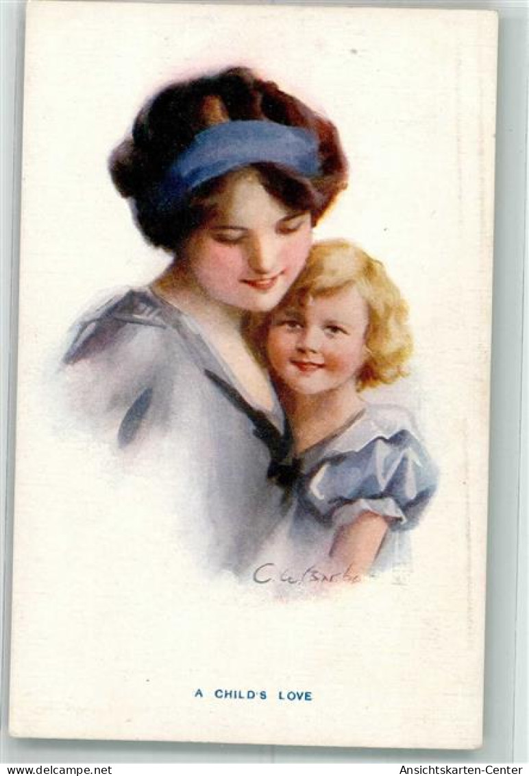 39741305 - A Childs Love Mutter Drueckt Ihre Blonde Tochter An Die Brust Carlton Publishing Co. No. 676/5 - Barber, Court