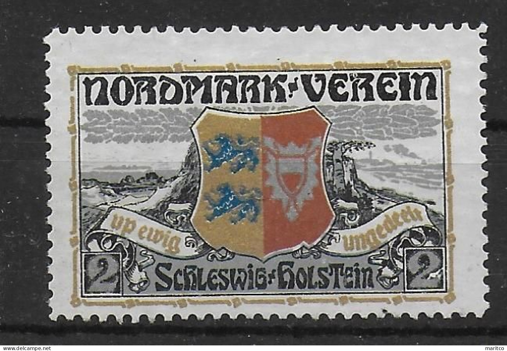 Deutsches Reich Schleswig 1911 Wehrschatz Nordmarkverein Spendenmarke Cinderella Vignet Werbemarke Propaganda - Fantasy Labels