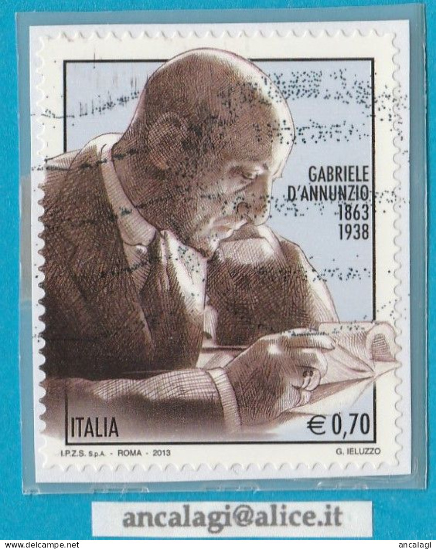 USATI ITALIA 2013 - Ref.1236 "GABRIELE D'ANNUNZIO" 1 Val. - - 2011-20: Usados