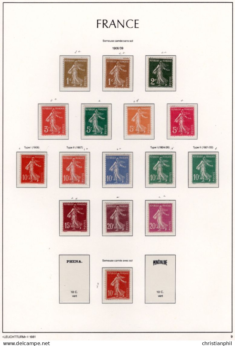 ALBUM AVEC TIMBRES FRANCE ANNEE 1949 à 1959. NEUF ** / * / O