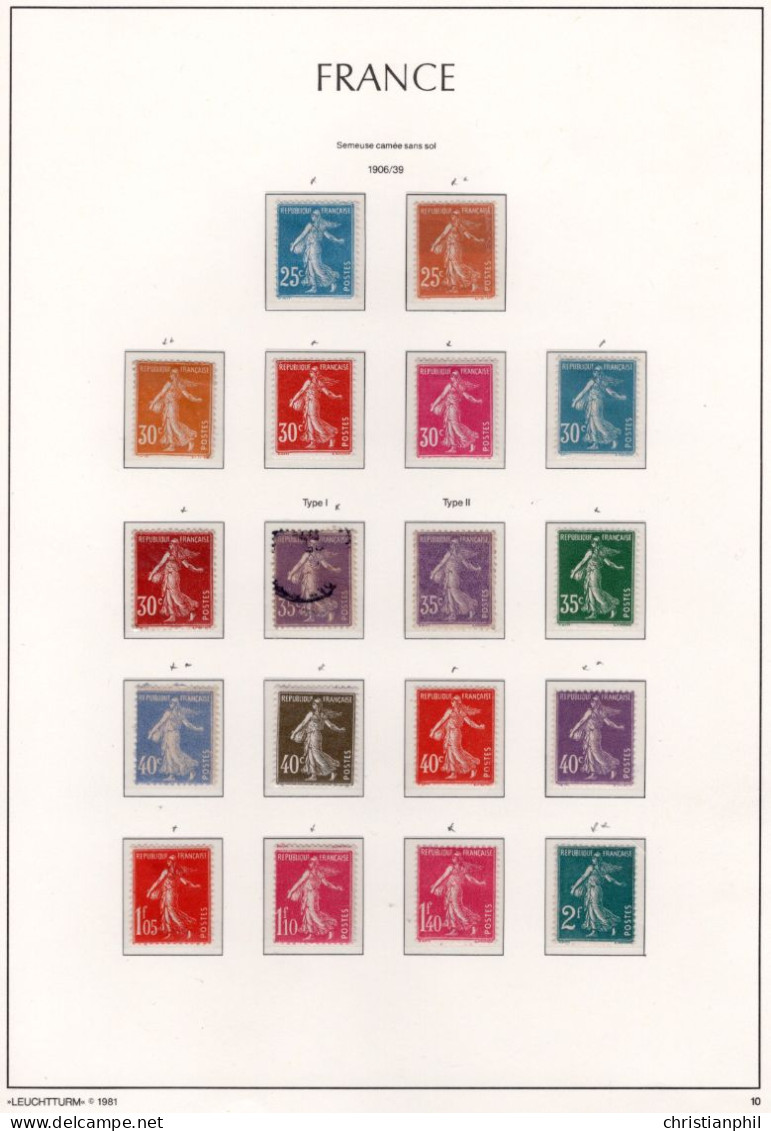 ALBUM AVEC TIMBRES FRANCE ANNEE 1949 à 1959. NEUF ** / * / O