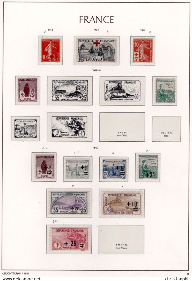 ALBUM AVEC TIMBRES FRANCE ANNEE 1949 à 1959. NEUF ** / * / O