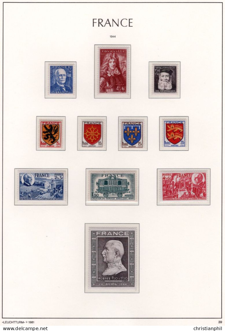 ALBUM AVEC TIMBRES FRANCE ANNEE 1949 à 1959. NEUF ** / * / O