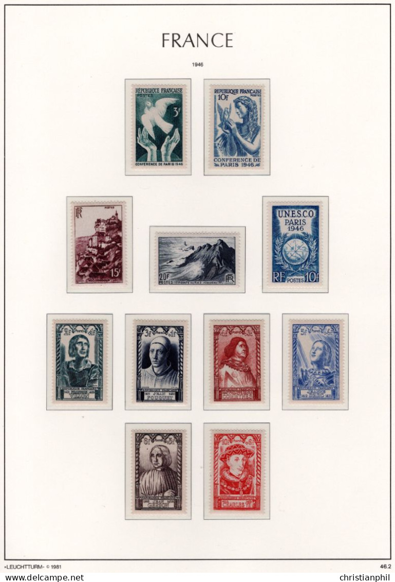 ALBUM AVEC TIMBRES FRANCE ANNEE 1949 à 1959. NEUF ** / * / O