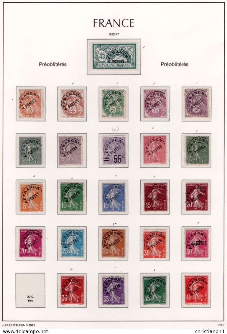 ALBUM AVEC TIMBRES FRANCE ANNEE 1949 à 1959. NEUF ** / * / O