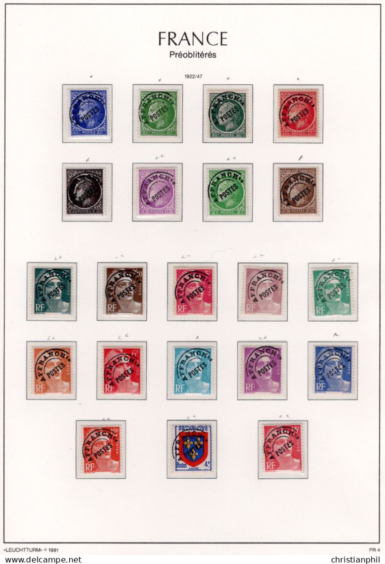 ALBUM AVEC TIMBRES FRANCE ANNEE 1949 à 1959. NEUF ** / * / O