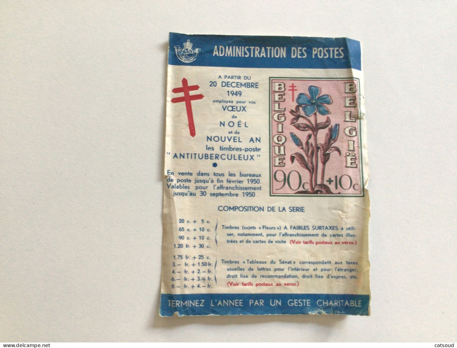 Anciens Tarifs Postaux (1949) Administration Des Postes Belgique - Advertising