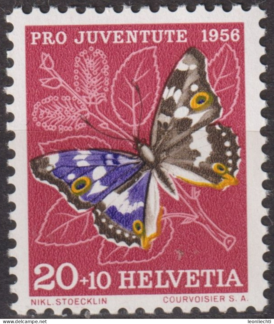 1956 Schweiz Pro Juventute ** Zum:CH J165,Yt:CH 583, Mi:CH 634, Schillerfalter, Schmetterling, Insekten - Nuovi