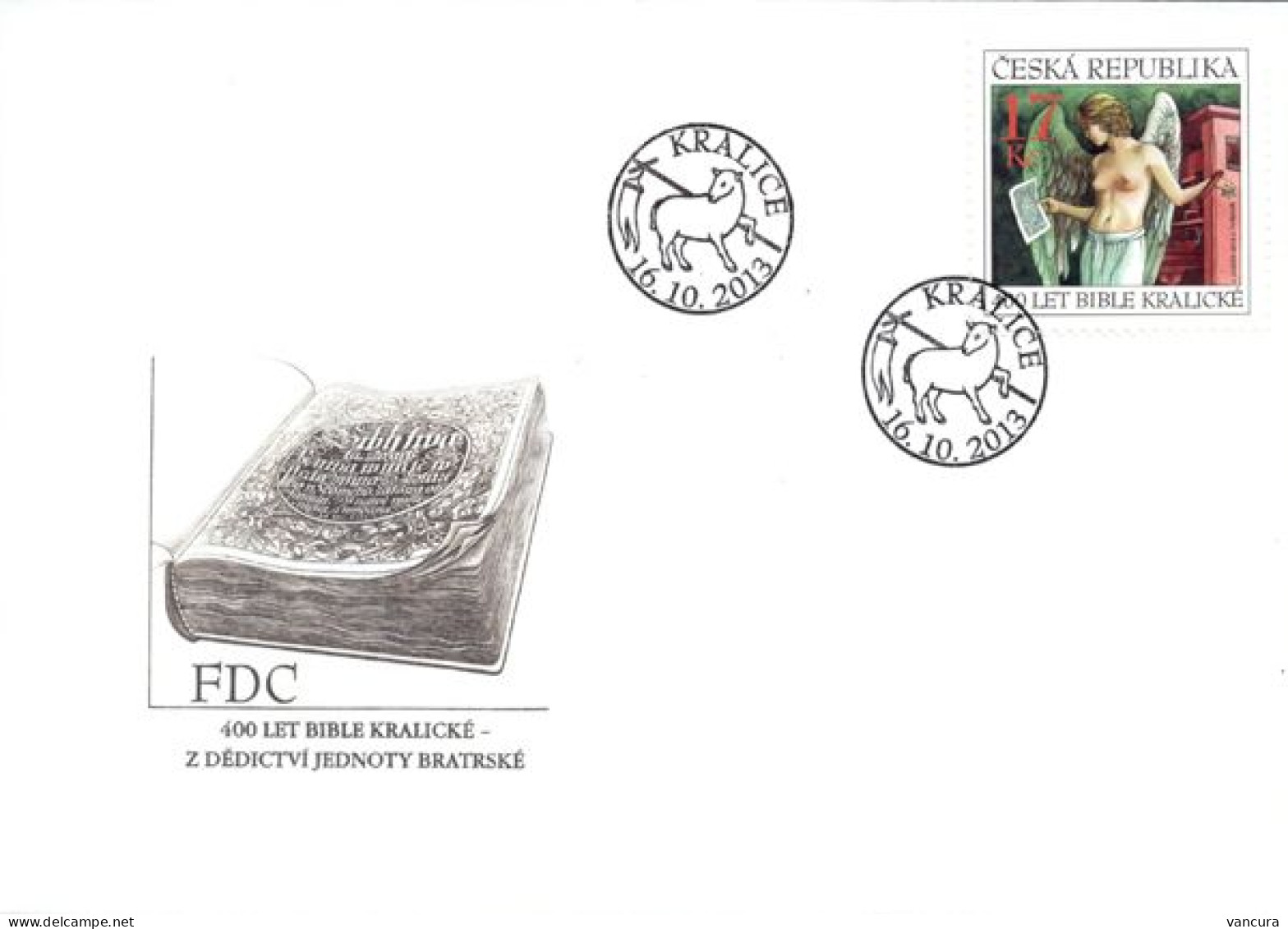 FDC 791 Czech Republic Kralice Bible Anniversary 2013 - Cristianismo