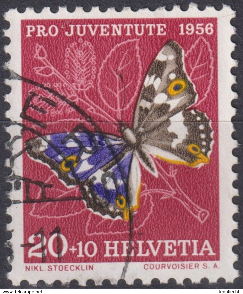 1956 Schweiz Pro Juventute ° Zum:CH J165,Yt:CH 583, Mi:CH 634, Schillerfalter, Schmetterling, Insekten - Used Stamps