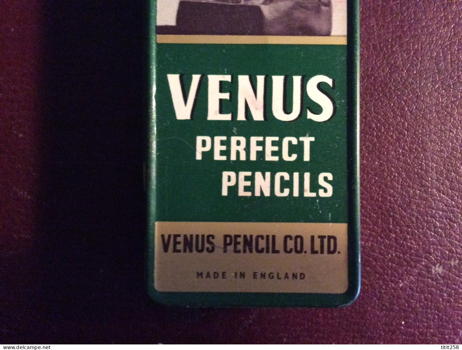 Ancienne Boite Métal Crayons VENUS Perfect Pencils ( Vénus De Milo ) - Schrijfgerief