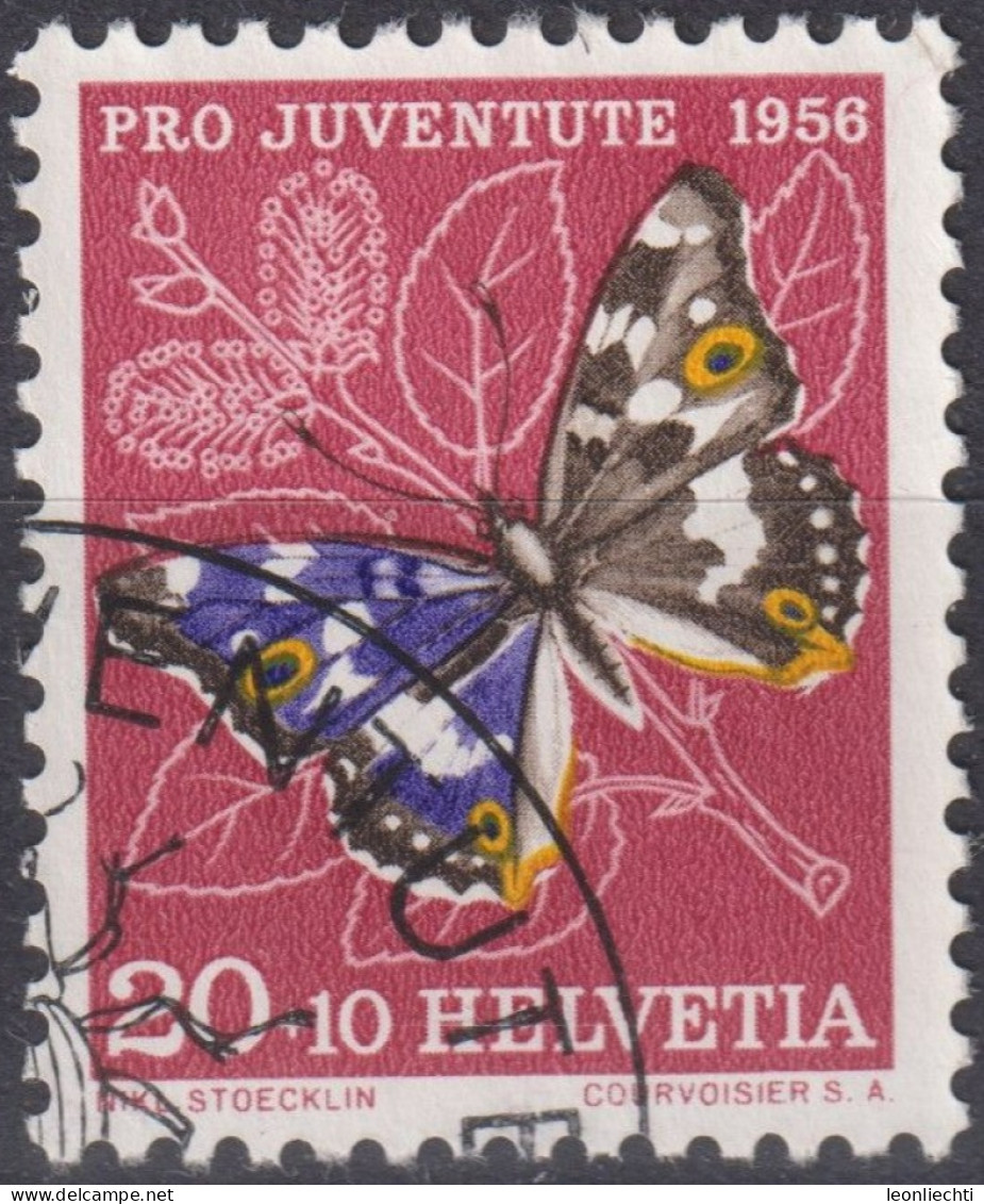 1956 Schweiz Pro Juventute ° Zum:CH J165,Yt:CH 583, Mi:CH 634, Schillerfalter, Schmetterling, Insekten - Usados
