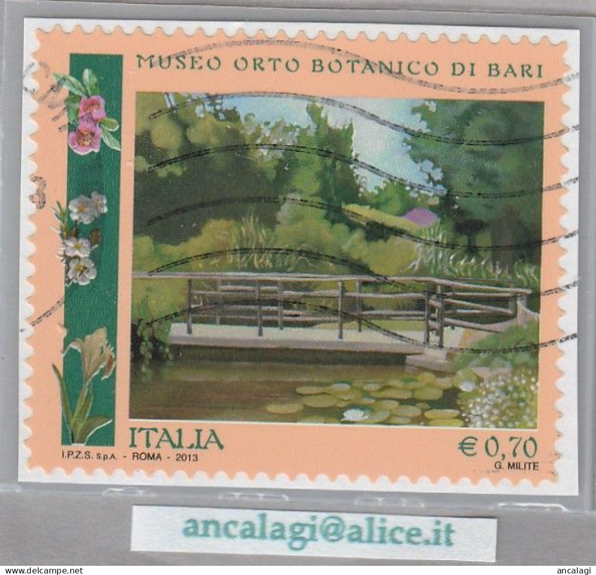 USATI ITALIA 2013 - Ref.1237 "MUSEO ORTO BOTANICO, BARI" 1 Val. - - 2011-20: Gebraucht