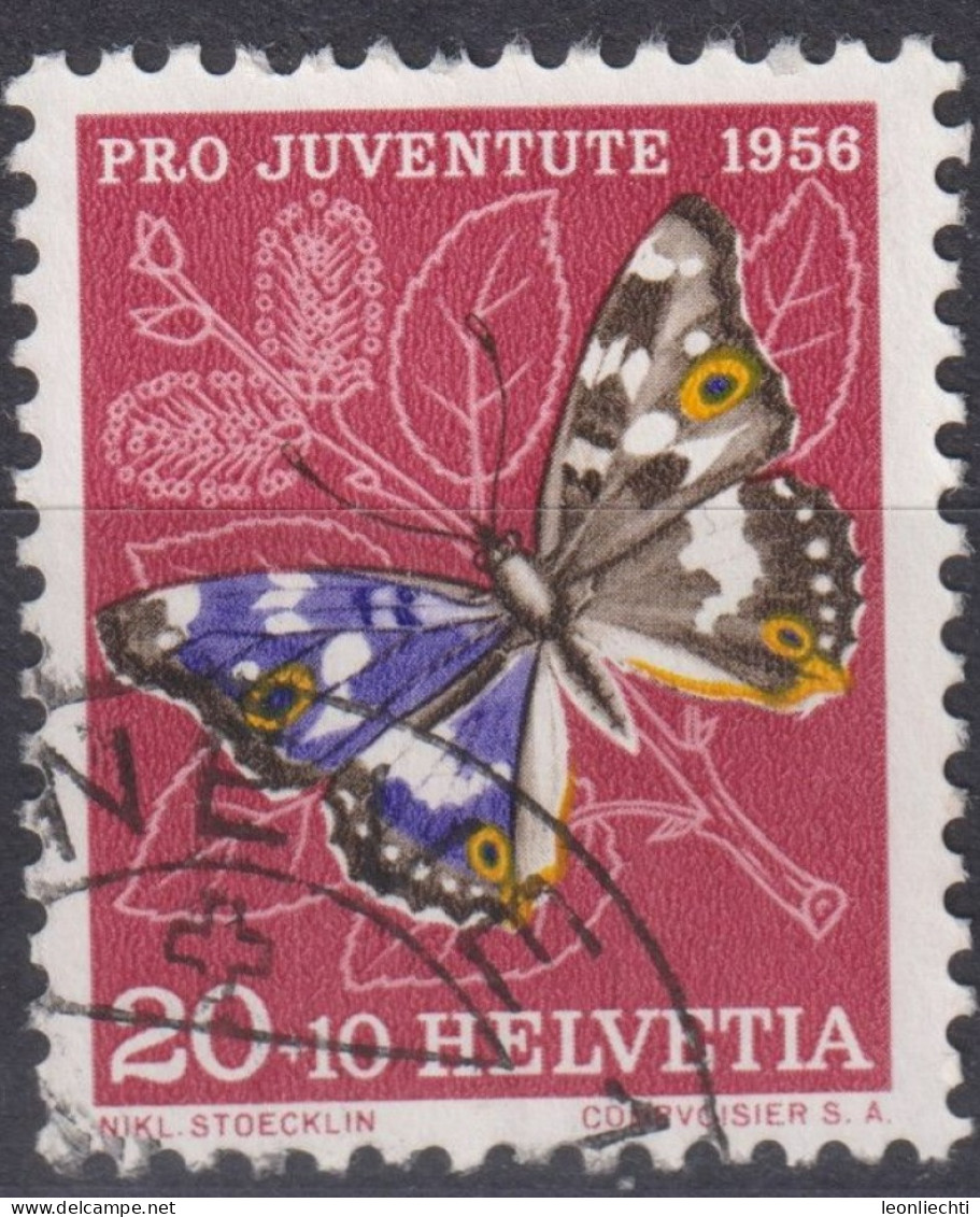 1956 Schweiz Pro Juventute ° Zum:CH J165,Yt:CH 583, Mi:CH 634, Schillerfalter, Schmetterling, Insekten - Usati