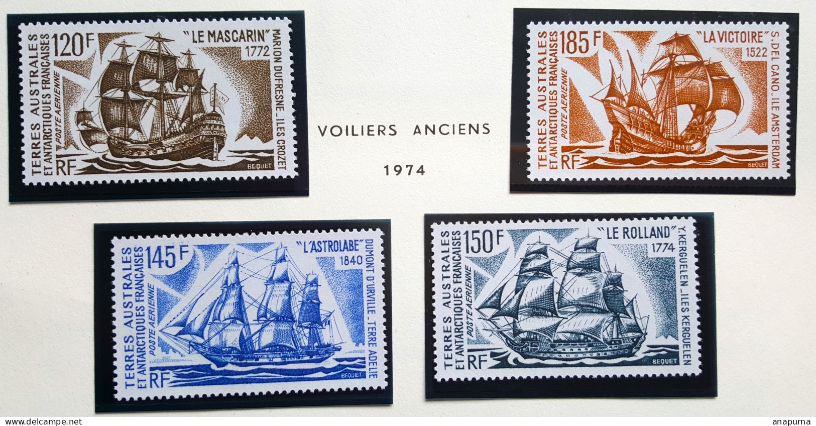 4 Timbres TAAF, PA 30 à 33, Bateaux D'expéditions Antarctiques - Unused Stamps