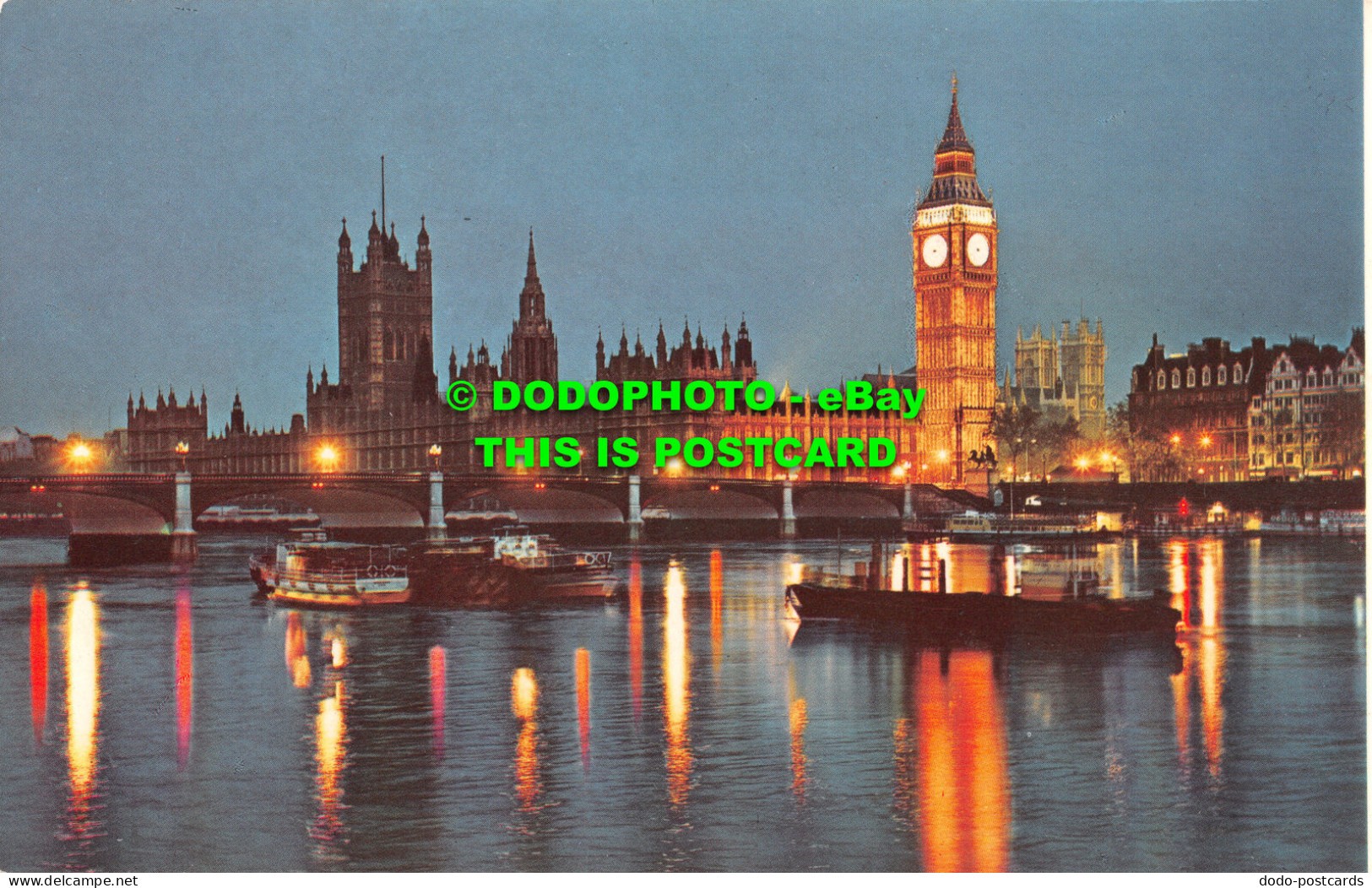 R520068 The Houses Of Parliament And Big Ben By Night. London. I.V.P. United Art - Other & Unclassified
