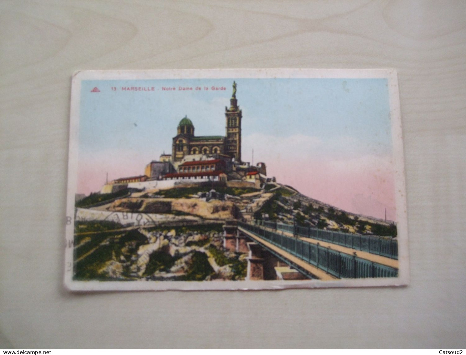 Carte Postale Ancienne 1933 MARSEILLE Notre Dame De La Garde - Notre-Dame De La Garde, Lift En De Heilige Maagd