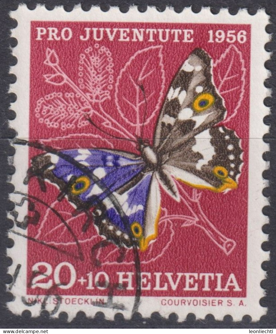 1956 Schweiz Pro Juventute ° Zum:CH J165,Yt:CH 583, Mi:CH 634, Schillerfalter, Schmetterling, Insekten - Gebraucht