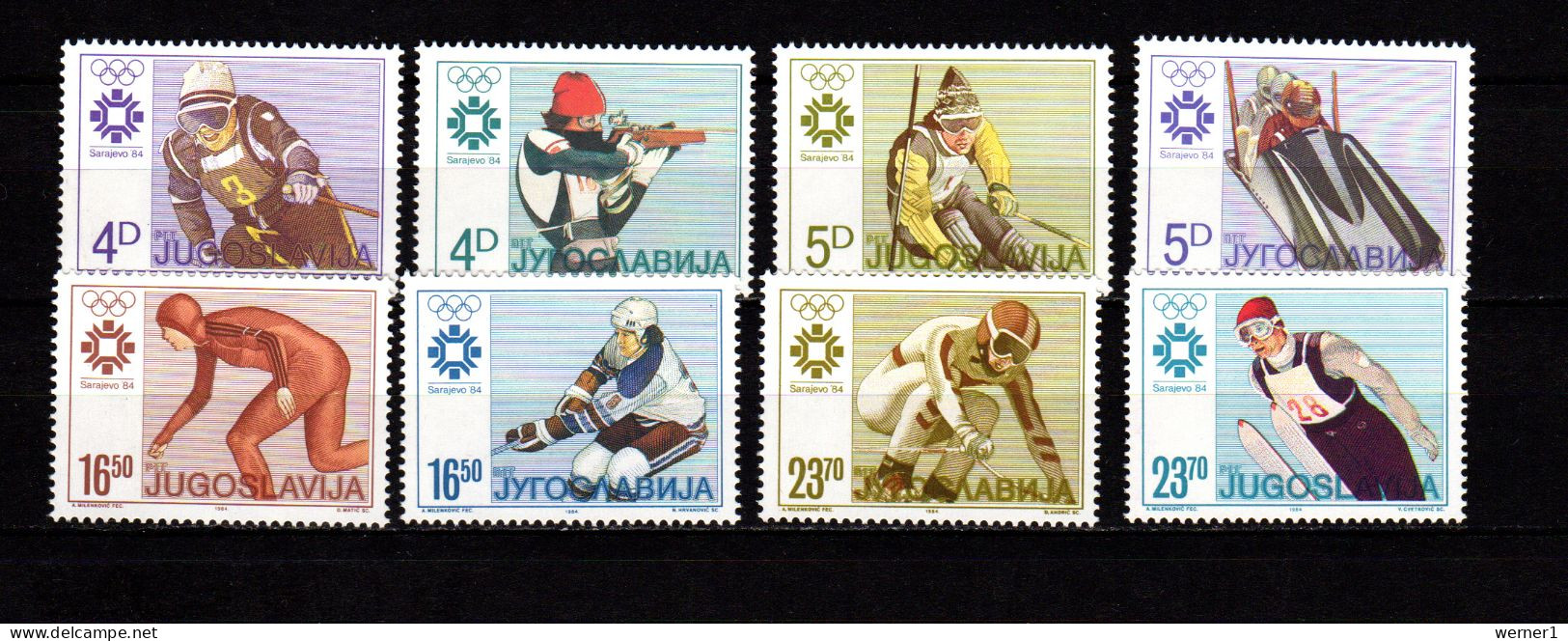 Yugoslavia 1984 Olympic Games Sarajevo Set Of 8 MNH - Winter 1984: Sarajevo