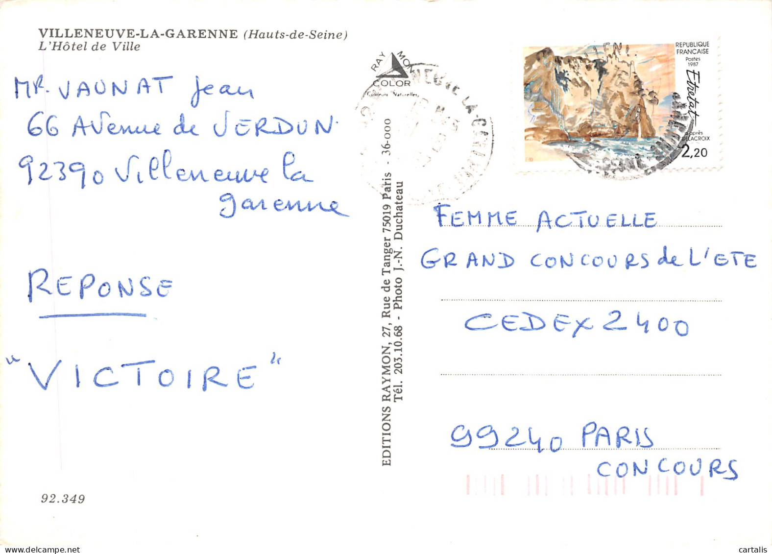 92-VILLENEUVE LA GARENNE-N° 4404-D/0293 - Villeneuve La Garenne