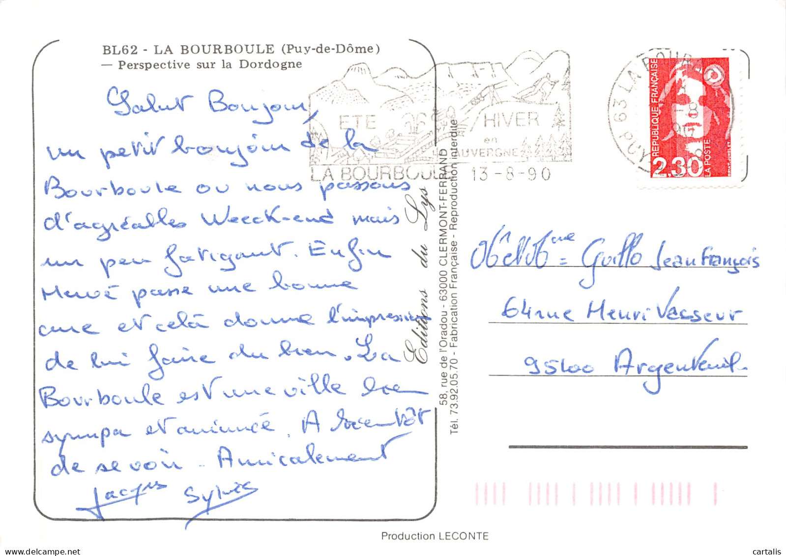 63-LA BOURBOULE-N° 4404-C/0277 - La Bourboule