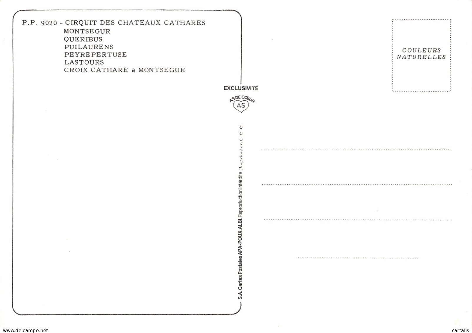 09-CHATEAUX CATHARES-N° 4406-C/0151 - Other & Unclassified