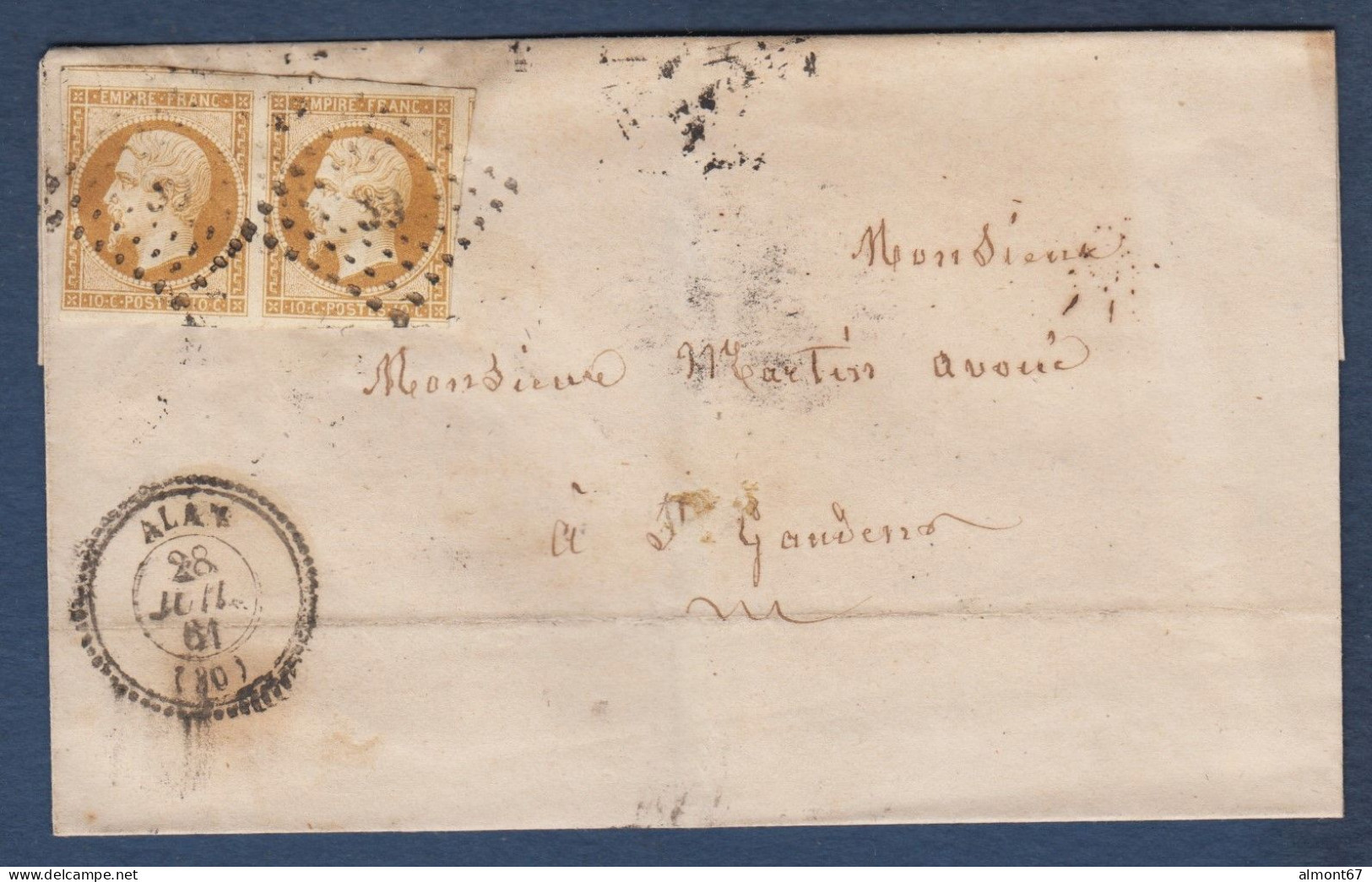 Haute Garonne - Paire N° 13B Obl. P.C. 39 Et Cachet 22  ALAN - 1849-1876: Klassik