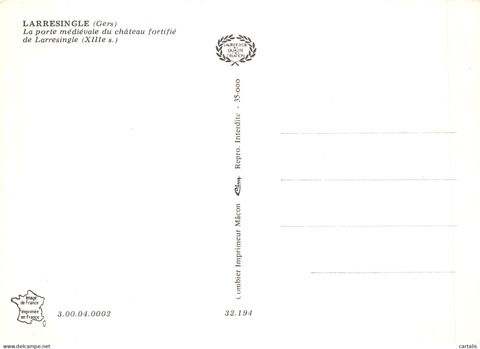 32-LARRESINGLE-N° 4406-A/0375 - Other & Unclassified