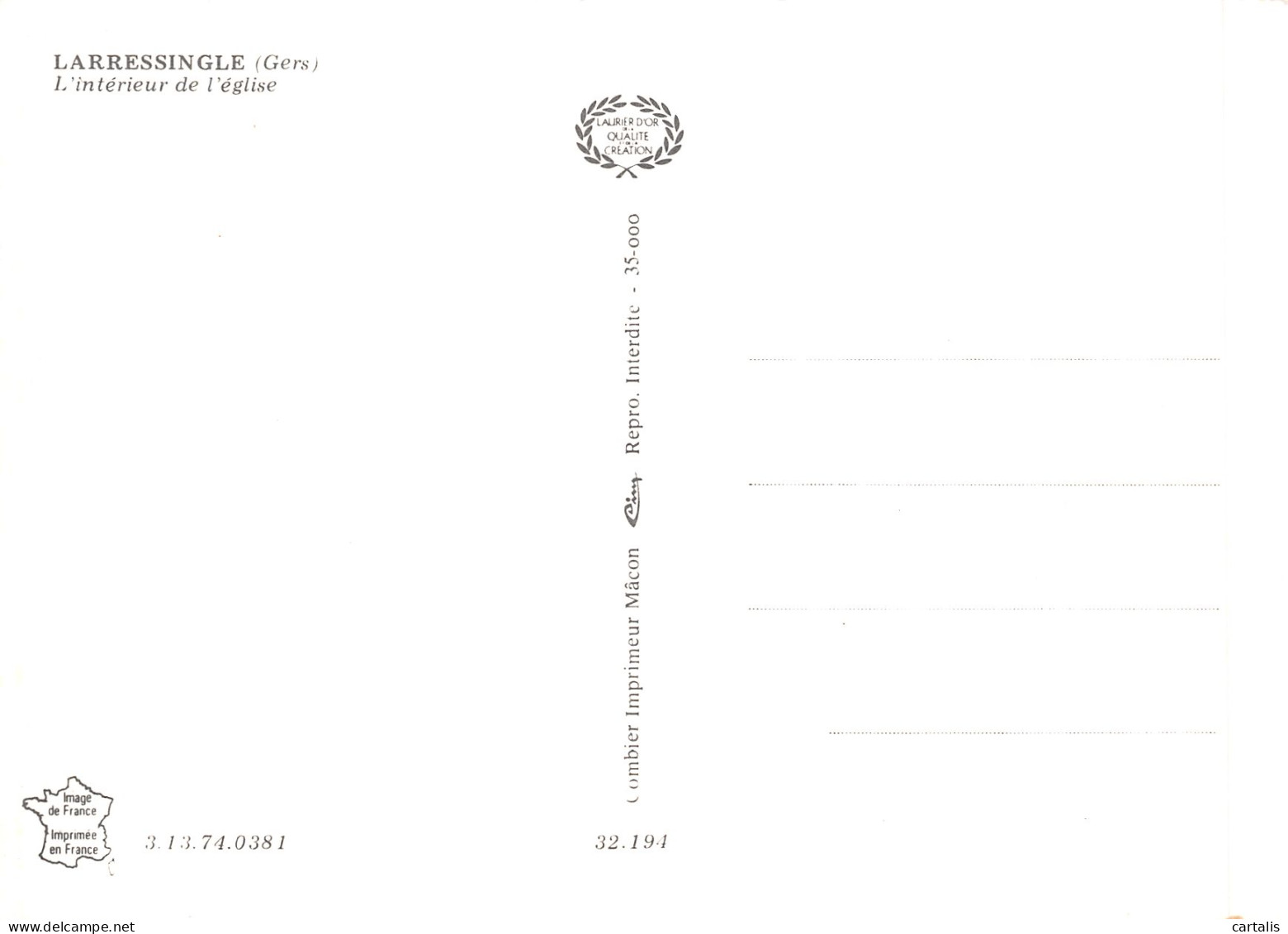 32-LARRESINGLE-N° 4406-A/0383 - Autres & Non Classés