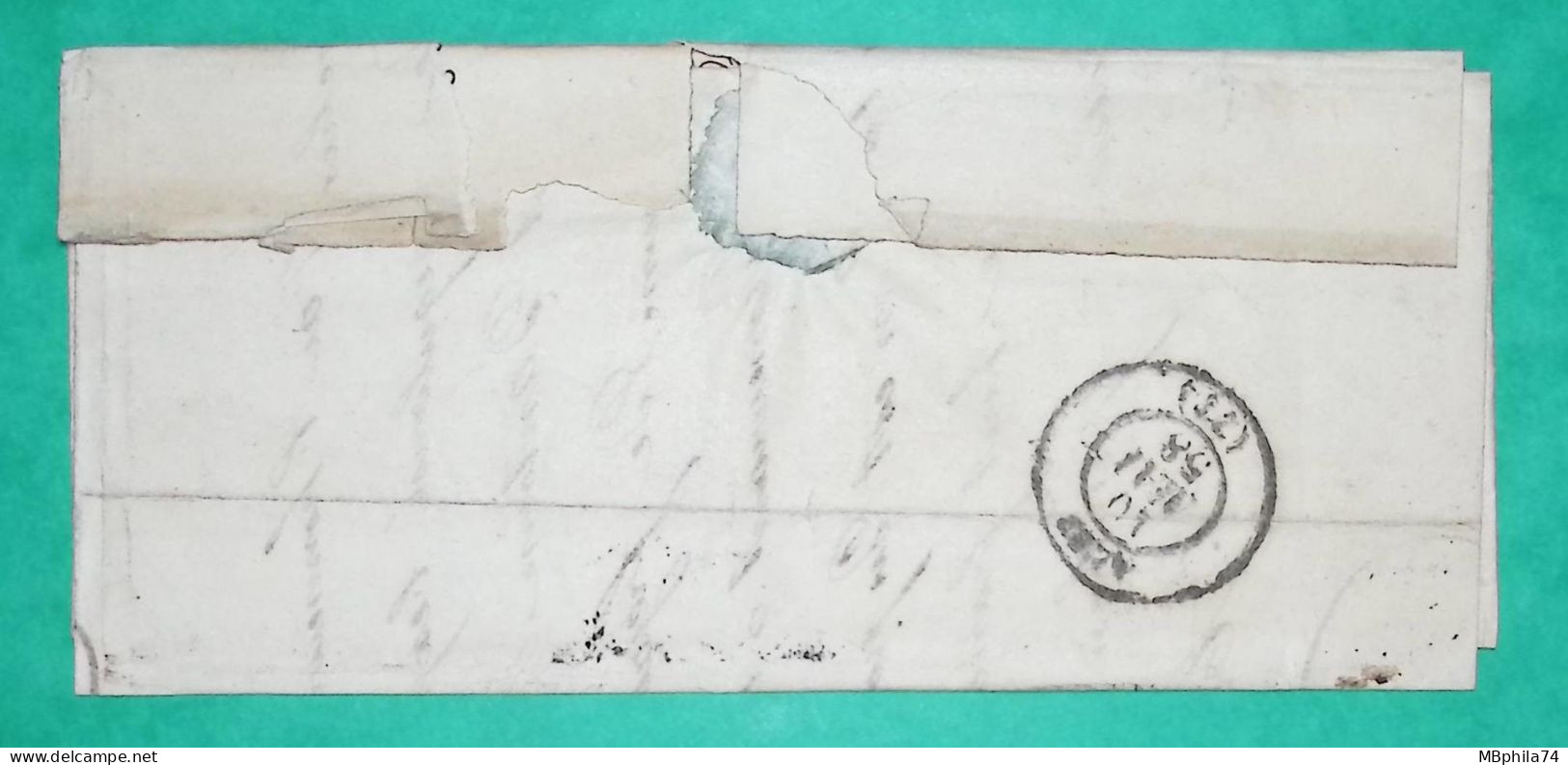 N°14 PC 1668 CAD TYPE 22 LAUTREC TARN TAXE 4 AFFRANCHISSEMENT INSUFFISANT POUR ALBI 1858 LETTRE COVER FRANCE - 1849-1876: Klassik