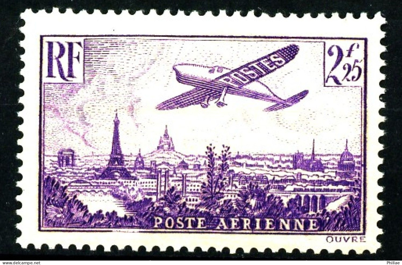 PA 10 - 2F25 Violet - Neuf N** - Pli De Gomme Au Verso. - 1927-1959 Postfris