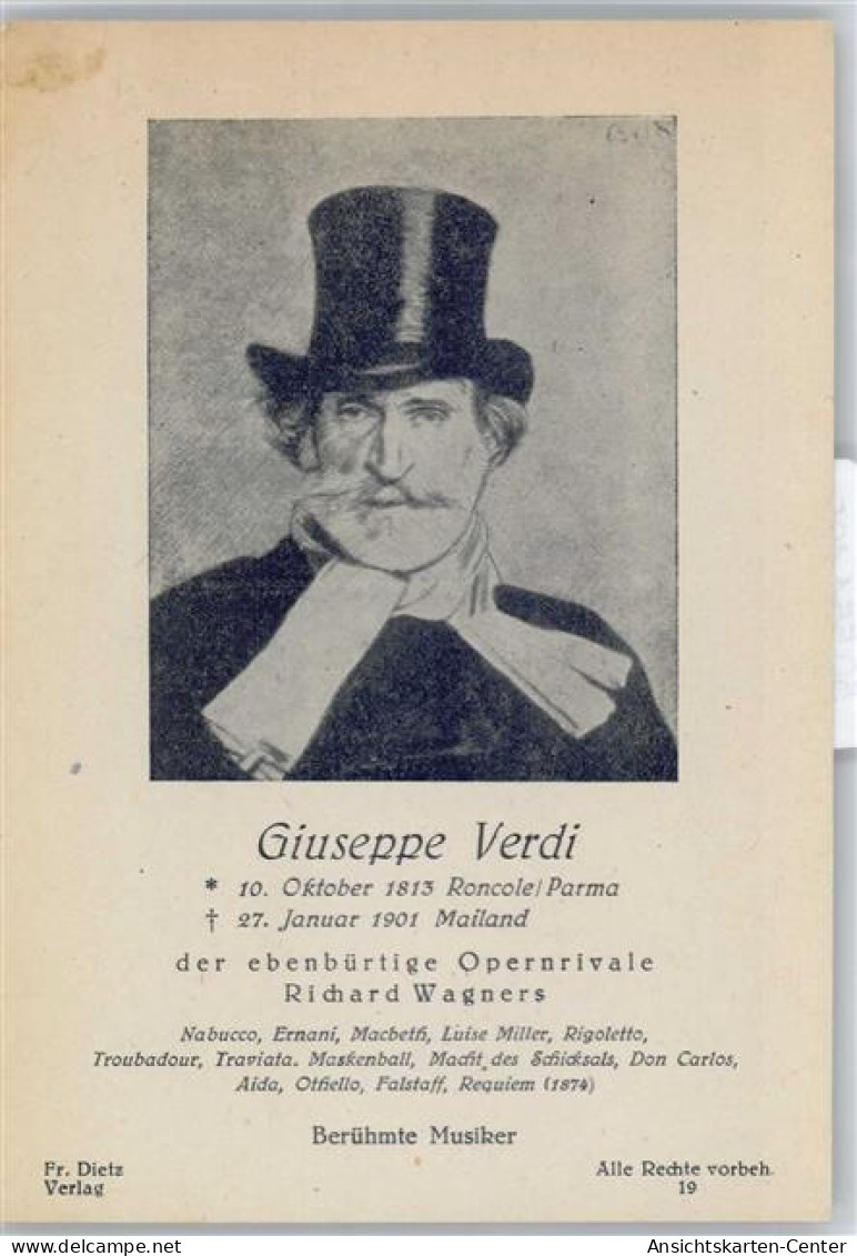 50554405 - Guiseppe Verdi - Zangers En Musicus