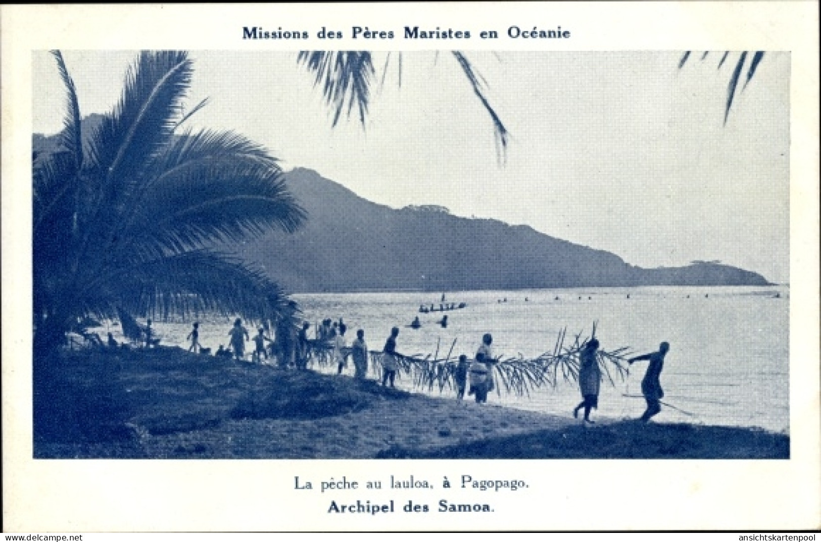 CPA Ile De Tutuila Samoa, Mission Des Peres Maristes En Oceanie, La Peche Au Lauloa A Pagopago - Cartes Cadeaux
