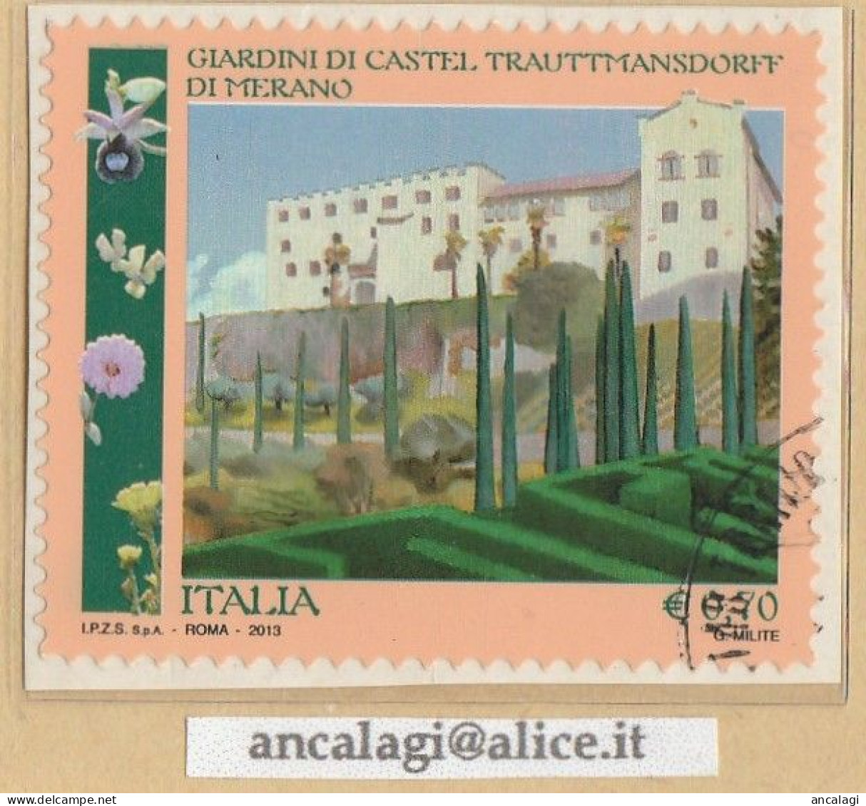 USATI ITALIA 2013 - Ref.1237A "GIARDINI DI MERANO" 1 Val. - - 2011-20: Used