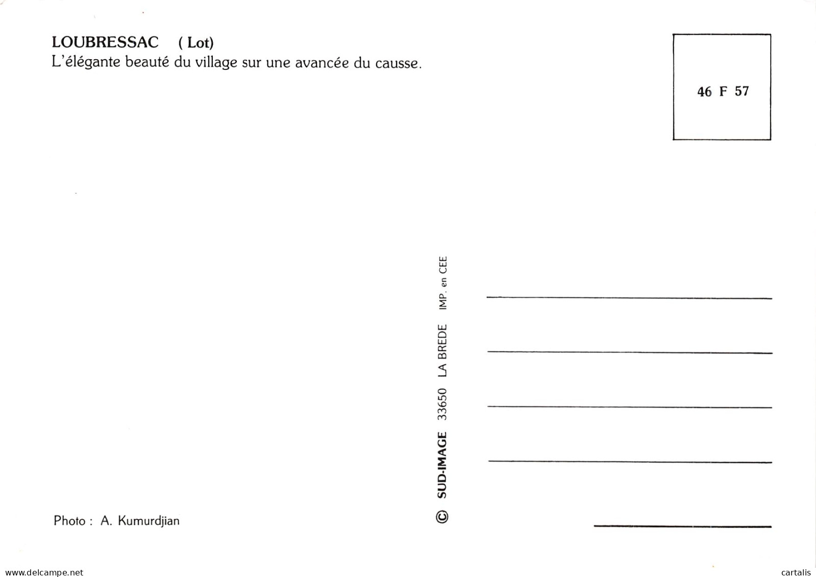 46-LOUBRESSAC-N° 4406-D/0157 - Andere & Zonder Classificatie