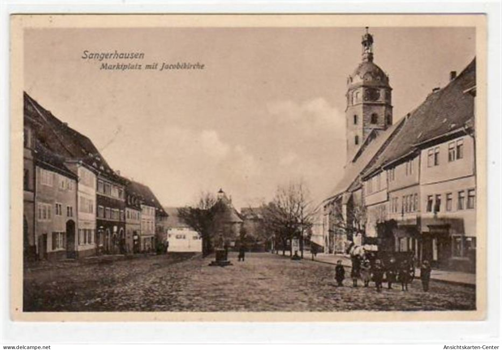 39011505 - Sangerhausen Mit Marktplatz Und Jacobikirche Gelaufen Von 1910. Gute Erhaltung. - Sangerhausen