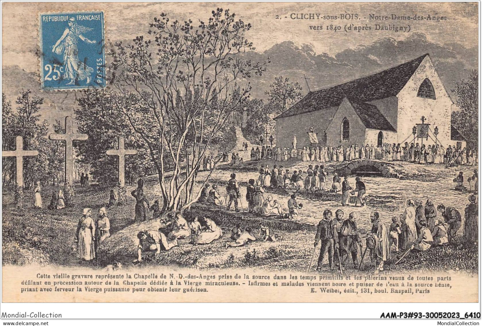 AAMP3-93-0206 - CLICHY-SOUS-BOIS - NOTRE-DAME-DES-ANGES Vers 1840 - Clichy Sous Bois