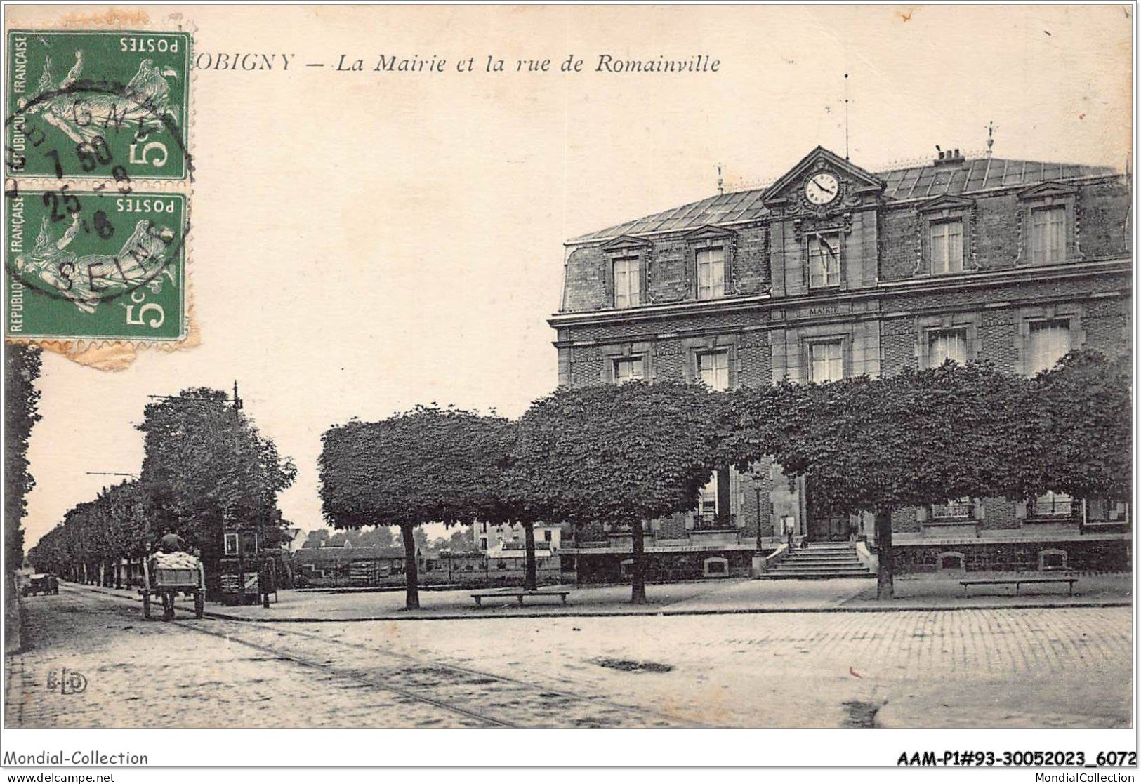 AAMP1-93-0038 - BOBIGNY - La Mairie Et La Rue De Romainville - Bobigny