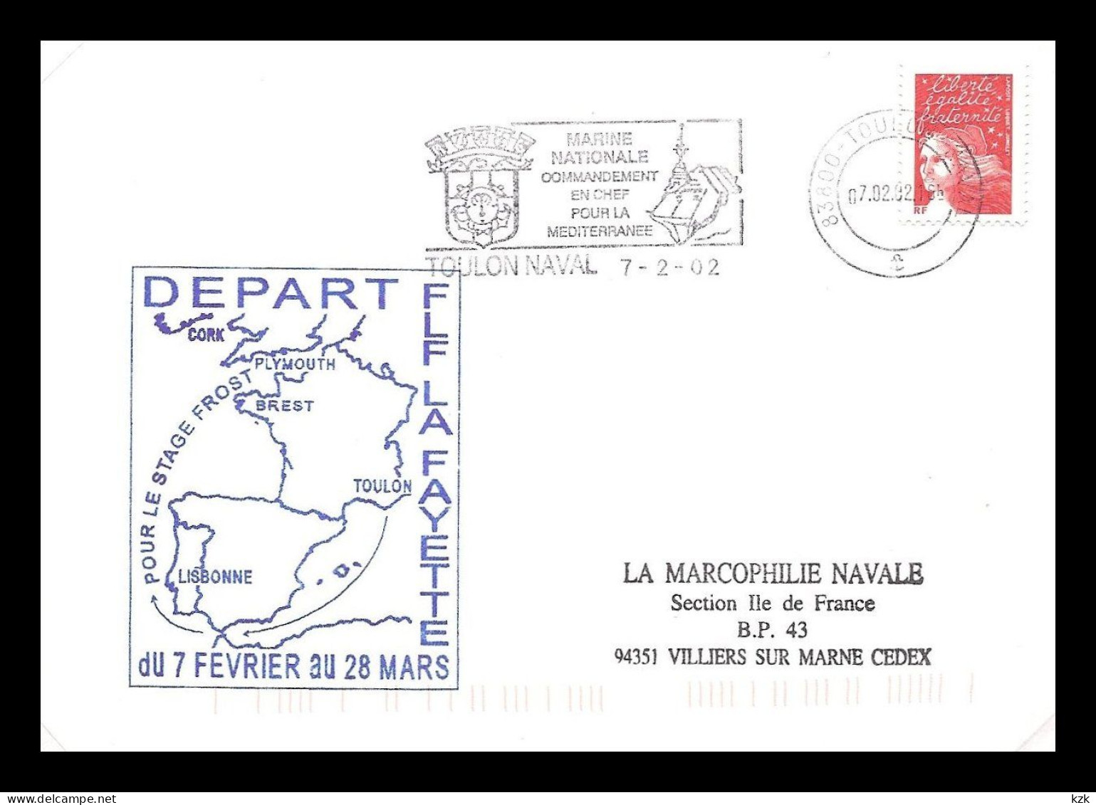 2 03	275	-	Frégate La Fayette - Naval Post
