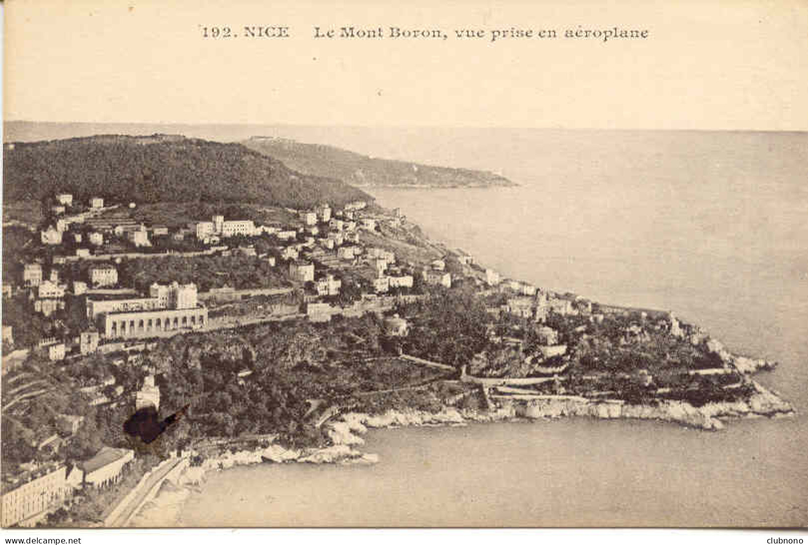 CPA - NICE - LE MONT BORON, VUE PRISE EN AEROPLANE (PARFAIT ETAT) - Panorama's